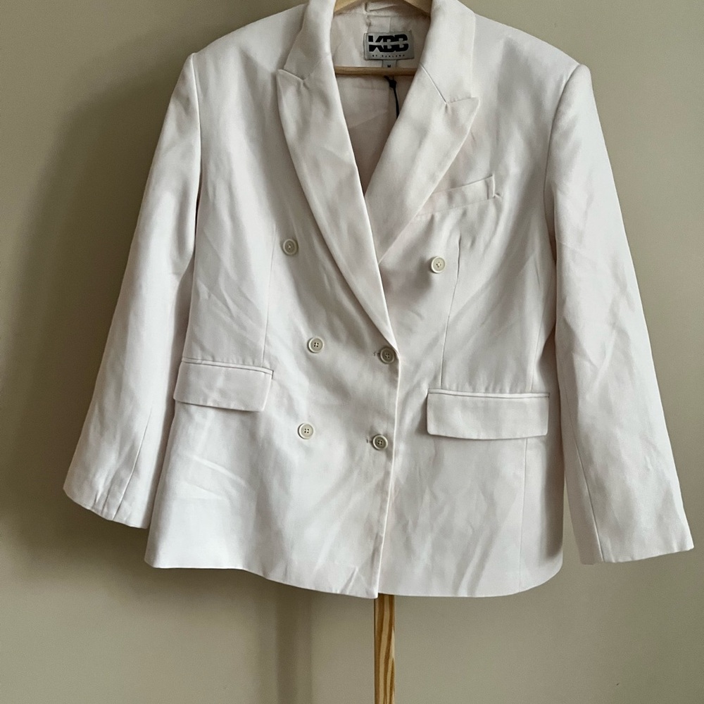 KBB by KAHLANA x Target Women's The David Blazer Jacket Cream NWT - Picture 10 of 14
